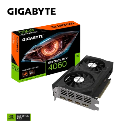 Gigabyte GeForce RTX 4060 WINDFORCE OC Видеокарта GV-N4060WF2OC-8GD 3