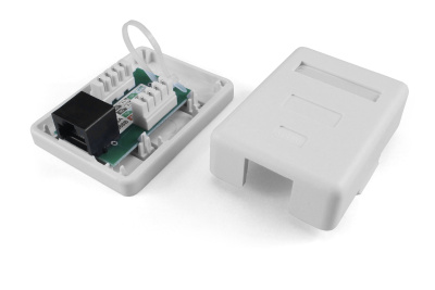 Hyperline SB1-1-8P8C-C6-WH Розетка компьютерная 1
