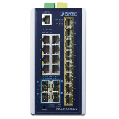 PLANET IGS-6325-8T8S4X Управляемый коммутатор 1