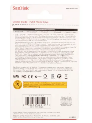 SanDisk Cruzer Blade 32GB Флэш-накопитель SDCZ50-032G-B35 3