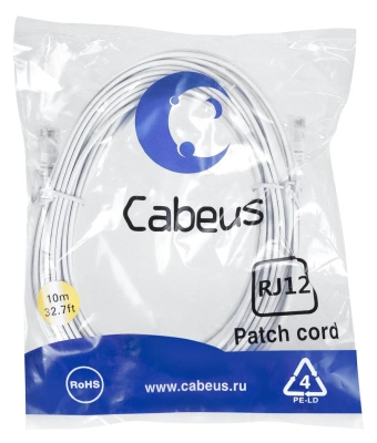 Cabeus PC-TEL-RJ12-10M Патч-корд 1