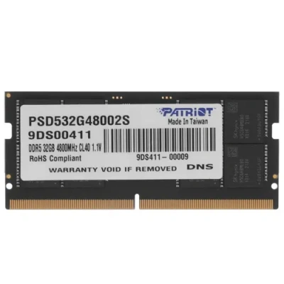Patriot Signature Line SODIMM 32 ГБ Оперативная память PSD532G48002S