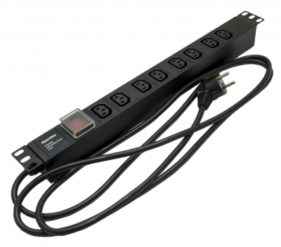 Hyperline SHE19-8IEC-S-2.5EU Блок розеток