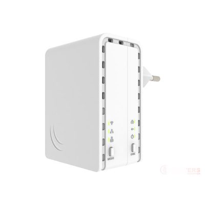 MikroTik PWR-Line AP (PL7411-2ND) Адаптер Powerline с точкой доступа Wi-Fi, 2.4 ГГц (b/g/n) 1
