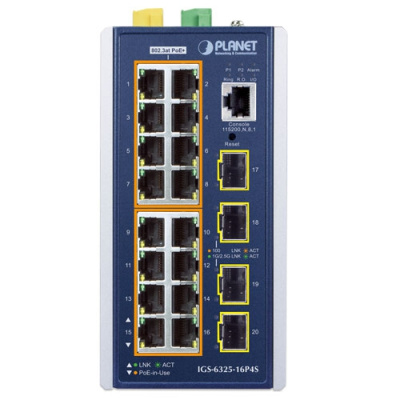 PLANET IGS-6325-16P4S Промышленный управляемый коммутатор 1