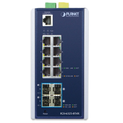 PLANET IGS-6325-8T4X Промышленный Коммутатор 2