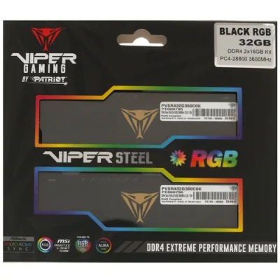 Patriot Viper Steel RGB 32 ГБ Оперативная память PVSR432G360C0K 3