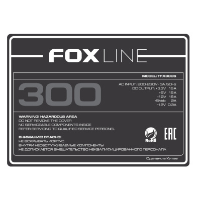 Foxline TFX300S 300W TFX PSU Блок питания 1