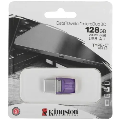 Kingston DTDUO3CG3/128GB Флэш-накопитель  1