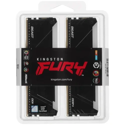 Kingston FURY Beast Black RGB KF432C16BB2AK2/16 Модуль памяти 3