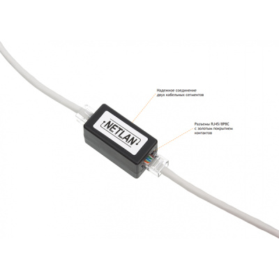 NETLAN RJ45-RJ45 Черный (EC-UCB-55-UD2-BK-10) 1