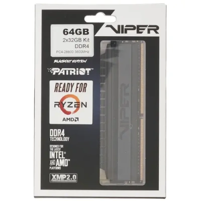 Patriot Viper 4 Blackout 64 ГБ Оперативная память PVB464G360C8K 2
