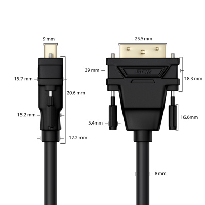 GCR PRO GCR-HD2DVI1-0.3M Кабель PROF 5