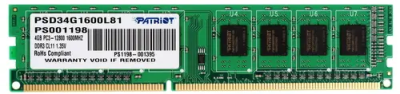 Patriot Signature 4GB Модуль памяти PSD34G1600L81