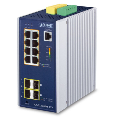 PLANET IGS-5225-8P4S-12V Промышленный коммутатор 