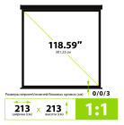 Cactus Wallscreen CS-PSW-213X213-BK Экран