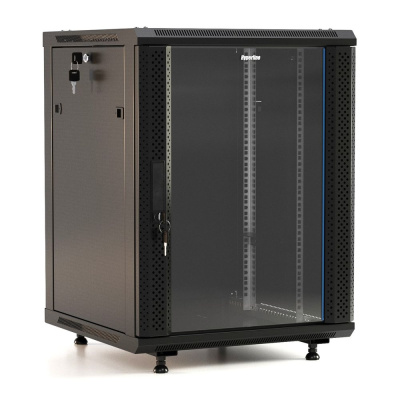 HyperlineTWB-FC-1866-GP-RAL9004 Телекоммуникационный шкаф 1