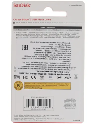 SanDisk Cruzer Blade 128GB SDCZ50-128G-B35 Флэш-накопитель 2