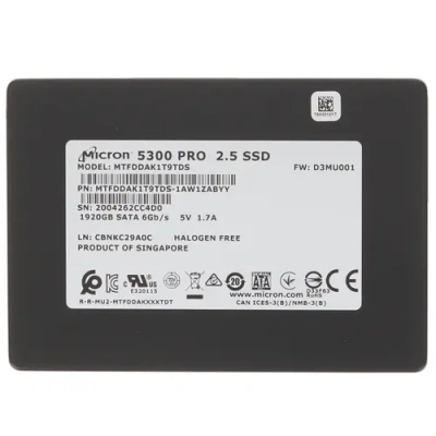 Crucial Micron 5300 PRO 1920GB SSD накопитель MTFDDAK1T9TDS-1AW1ZABYY 1