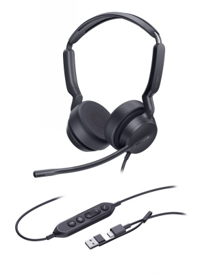 Yealink UH42 DUAL UC USB-C/A Гарнитура проводная