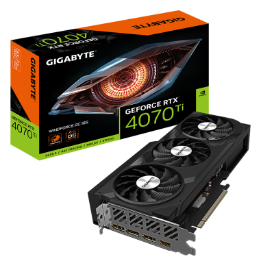 Gigabyte GeForce RTX 4070 Ti WINDFORCE OC Видеокарта GV-N407TWF3OC-12GD 7