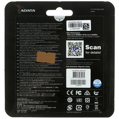 ADATA SU630 480Gb SATA накопитель ASU630SS-480GQ-R 2