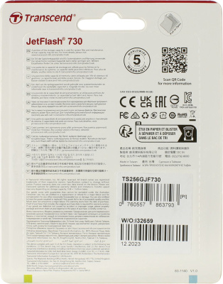 Transcend TS256GJF730 Флеш-накопитель USB 3