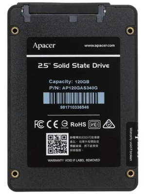 Apacer AS340 Panther 120 Гб SSD Жесткий диск AP120GAS340G-1 5
