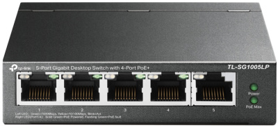 TP-Link TL-SG1005LP 5-портовый гигабитный настольный коммутатор с 4 портами PoE+