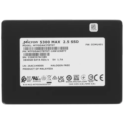 Crucial Micron 5300 MAX 3840GB SSD Накопитель MTFDDAK3T8TDT-1AW1ZABYY 1