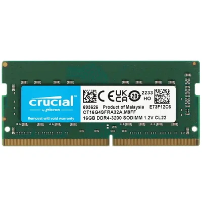 Crucial DDR4 SODIMM 16GB PC4-25600 Оперативная память CT16G4SFRA32A