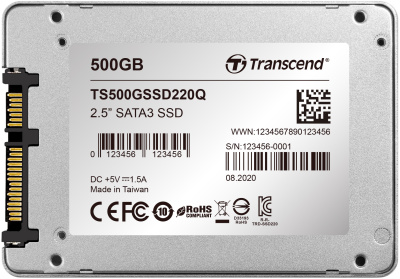 Transcend SSD220Q Твердотельный накопитель 500GB TS500GSSD220Q 5