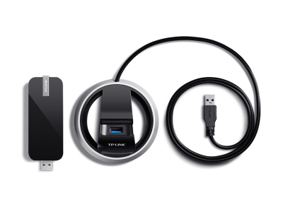 TP-Link ARCHER T9UH AC1900 Двухдиапазонный Wi‑Fi USB‑адаптер высокого усиления 3