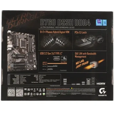 Gigabyte B760 DS3H DDR4 Материнская плата 3