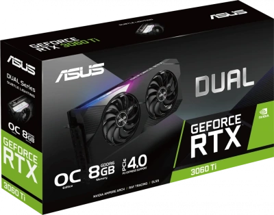 ASUS DUAL-RTX3060Ti-O8G-V2 90YV0G1J-M0NA00 Видеокарта