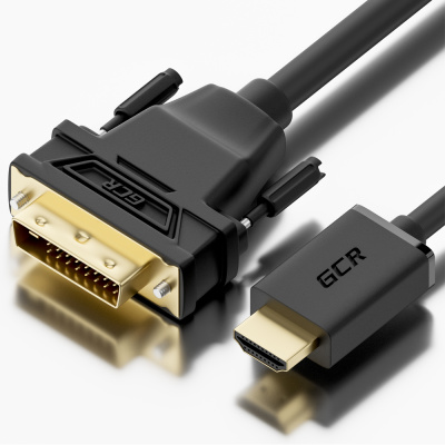GCR PRO GCR-HD2DVI1-0.5M Кабель PROF 2