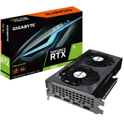 GIGABYTE GeForce RTX 3050 EAGLE OC Видеокарта GV-N3050EAGLE OC-8GD 7