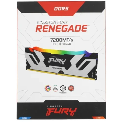 Kingston FURY Renegade Silver/Black KF572C38RSA-16 Модуль памяти 3