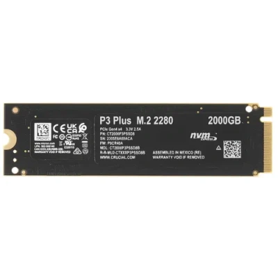 Crucial P3 Plus CT2000P3PSSD8 Твердотельный накопитель SSD 1