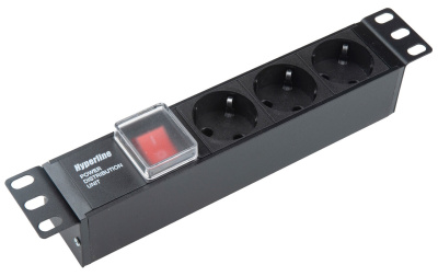 Hyperline SHE10-3SH-S-IEC Блок розеток