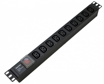 Hyperline SHE19-10IEC-S-IEC Блок розеток