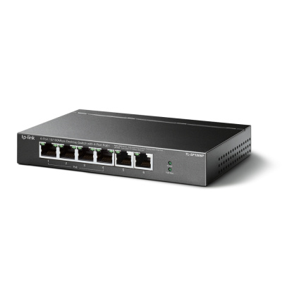 TP-Link TL-SF1006P 6-портовый 10/100 Мбит/с настольный коммутатор с 4 портами PoE+ 1