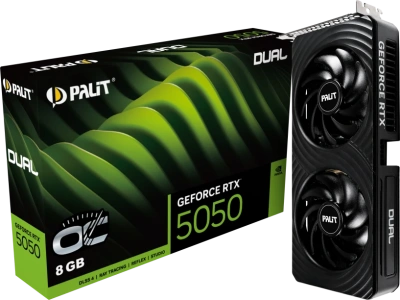 Palit RTX5050 8GB DUAL OC NE65050019P1-GB2070D Видеокарта 3