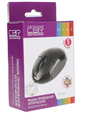 CBR CM 102 BLACK USB Мышь 5
