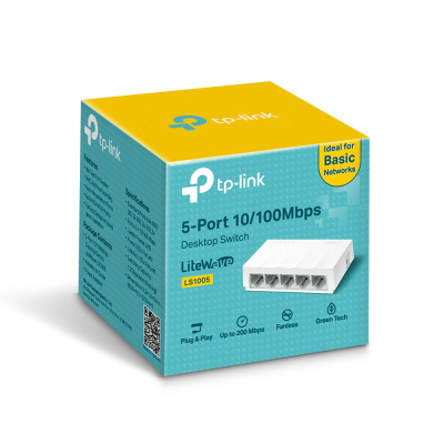 TP-Link LS1005 5-портовый настольный коммутатор 10/100 Мбит/с 2