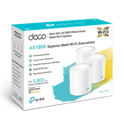 TP-Link Deco X20 (3-pack) AX1800 Домашняя Mesh Wi-Fi система 3