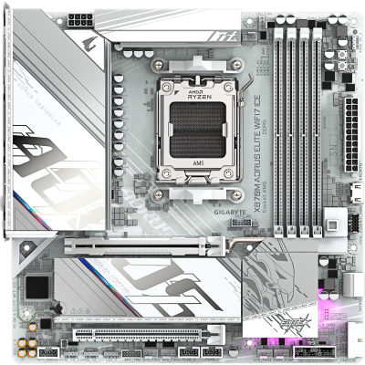 Gigabyte X870M AORUS ELITE WIFI7 ICE Материнская плата 5
