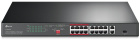 TP-Link TL-SL1218P 18-портовый коммутатор с 16 PoE+ портами 10/100 Мбит/с и 2 гигабитными портами