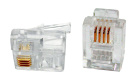 Hyperline PLUG-6P4C-P-C2-100 Коннектор