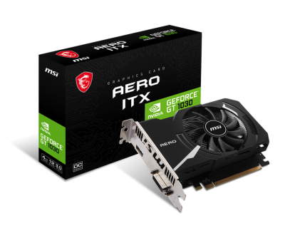 MSI GEFORCE GT 1030 AERO ITX 4GD4 OC Видеокарта 1030_AERO_ITX_4GD4_OC 4